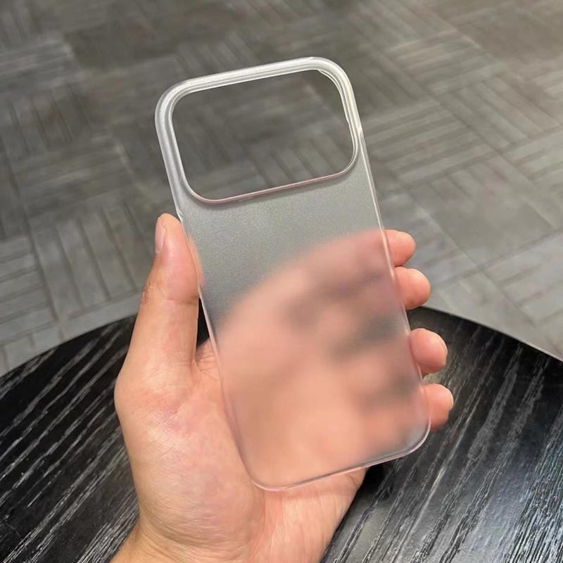 Matte PC Transparent Frameless Case For iPhone 17 16 13 14 15 12 11 Pro Max X XS XR Heat Dissipation Broderless Ultra Thin Cover