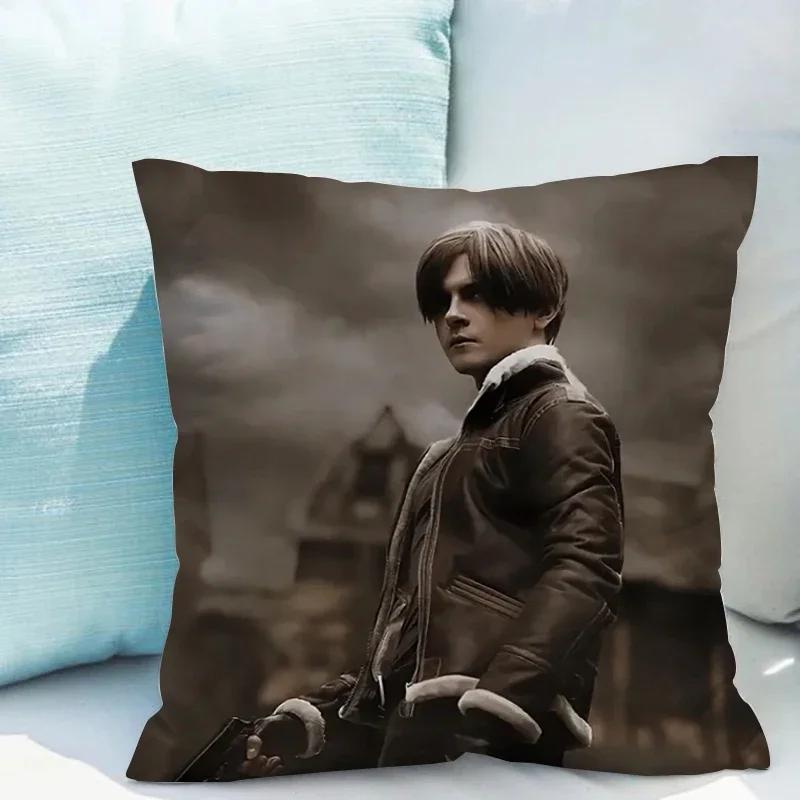 Leon Kennedy Soffkuddar Kudde för Sovrum Sängkudde Heminredning av Modernt Sofföverdrag Dekoration Vardagsrum Kort Plysch