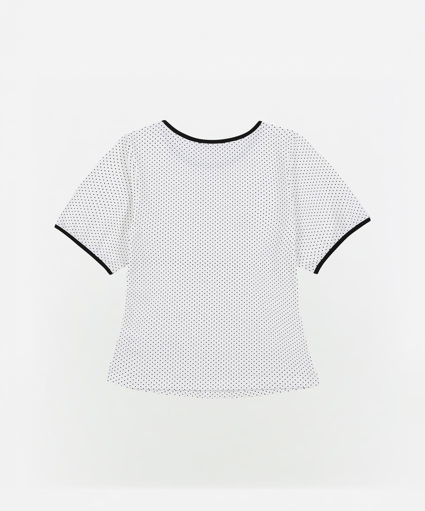 Eobdeulaepeuteu Dot Star Ringer Slim T-Shirts [White]