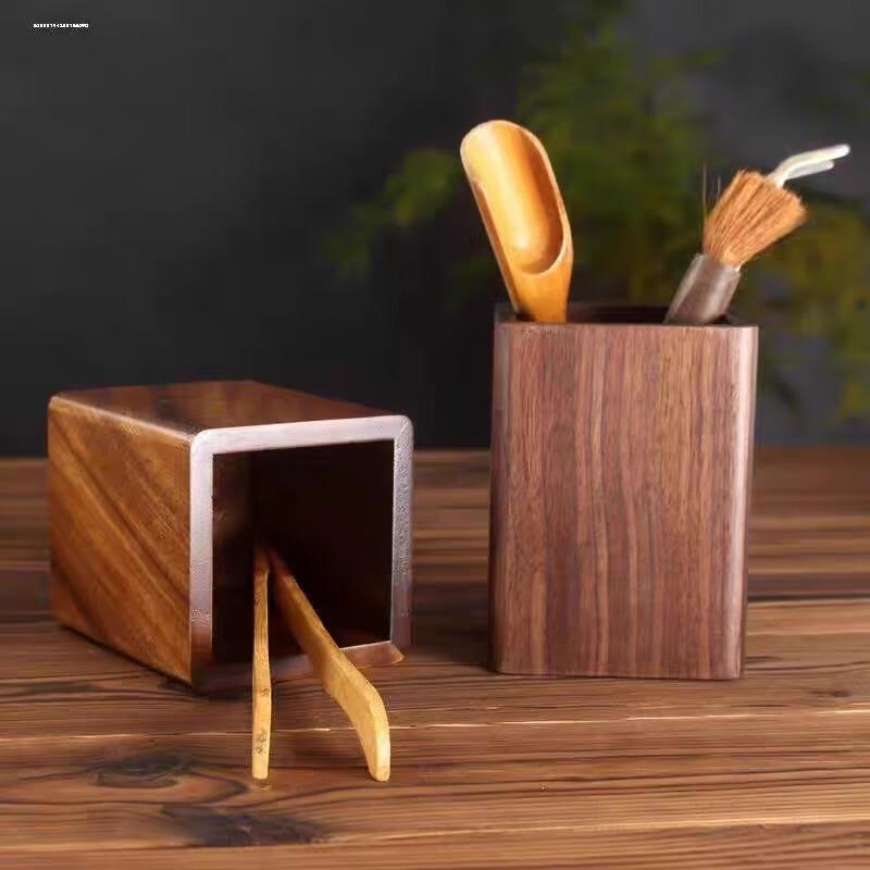 Yu Yi Tian Shi Walnut Pen Holder & Storage Box