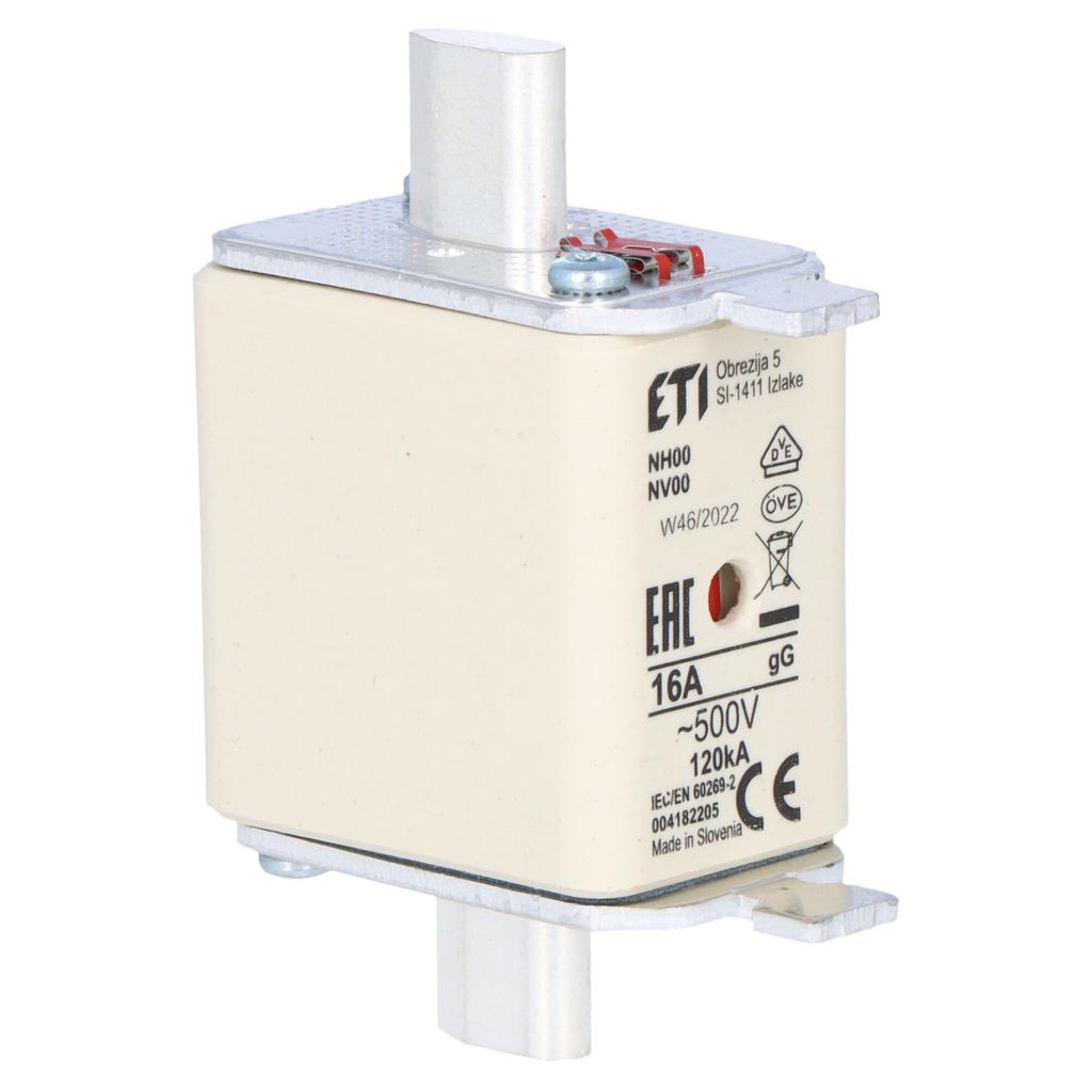 Fuse link - NH00 gG 16A/500V - slow