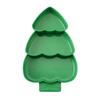 Christmas Tree Compartment Plate Durable PP Storage Dish For Holiday Party Organization HX6C