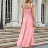 Fashion Bohemian Style Beach Dresses For Women Sleeveless Sexy Backless Maxi Sling A-line Dress Casual Party Vestidos 2024 Summer