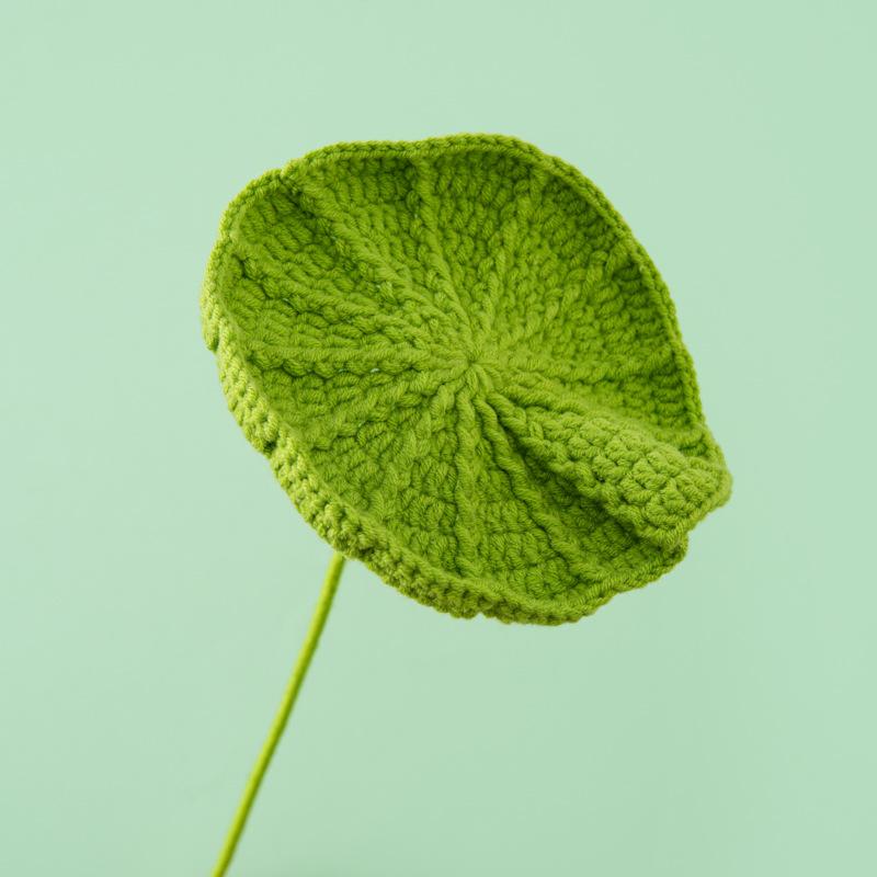 

Large Lotus Crochet Flowers Creative Knitting Lotus Flower Bouquet Handmade Plant Home Decor Crochet Woven Flowers коричневый