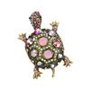Sparkling Rhinestones Turtle Brooches Alloy Pins Elegant Brooch Alloy Texture Statement Brooch for Special Occasions
