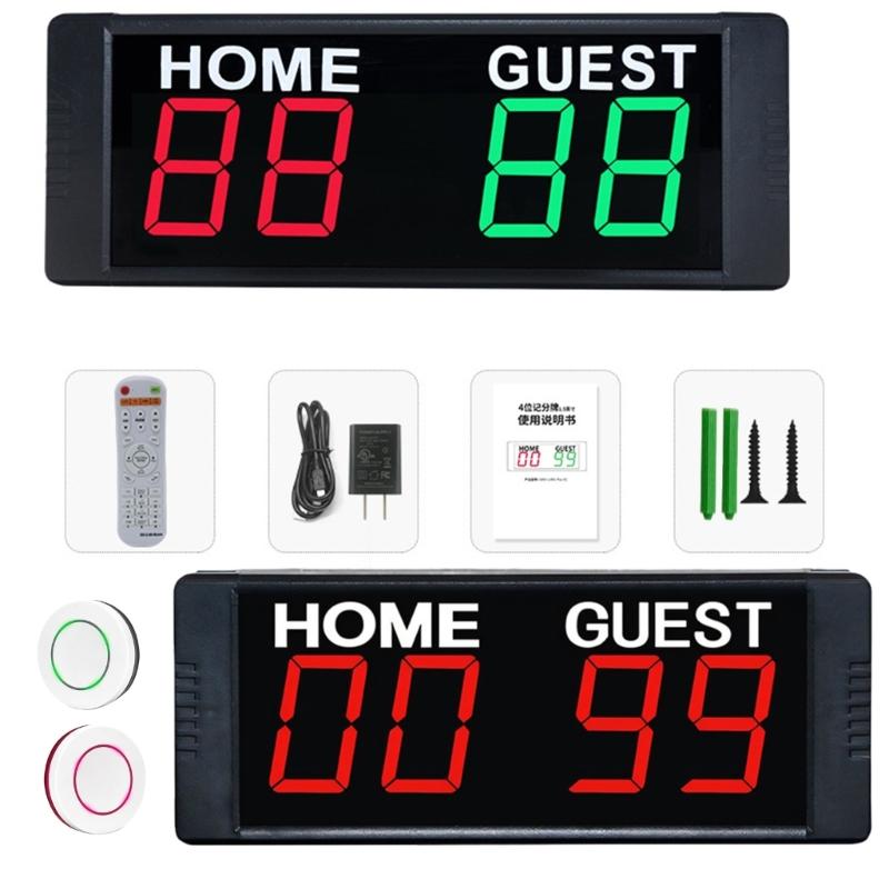 Multi-Sport Digital Scoreboard Adjustable Brightness Countdown Time Display Electronic Scoreboard Score Keepers