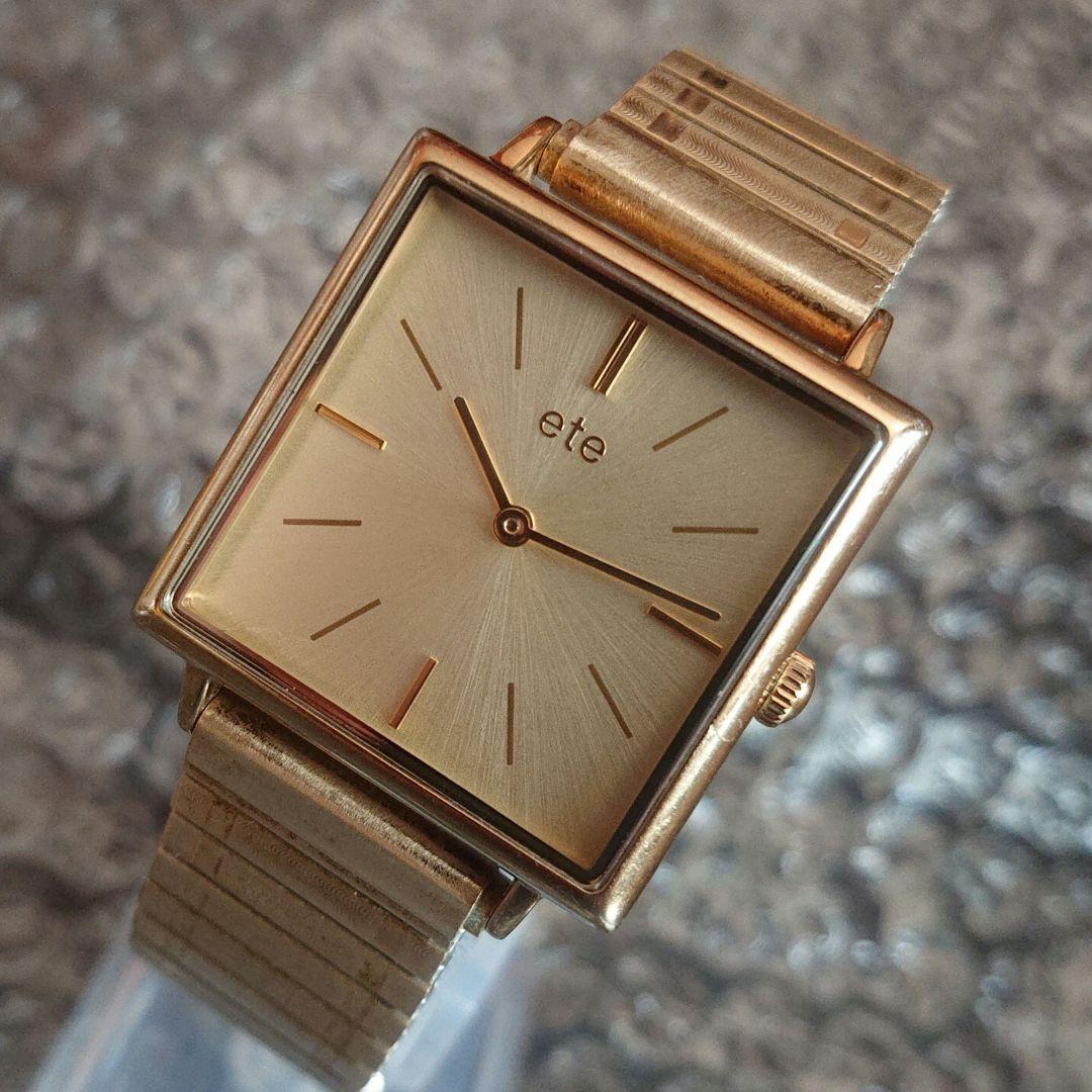 Used ete square quartz ladies watch