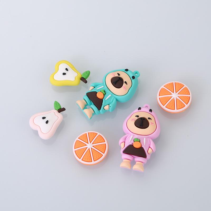 3D Capybara Cartoon Shoe Charms - Detachable Decoration Buckles