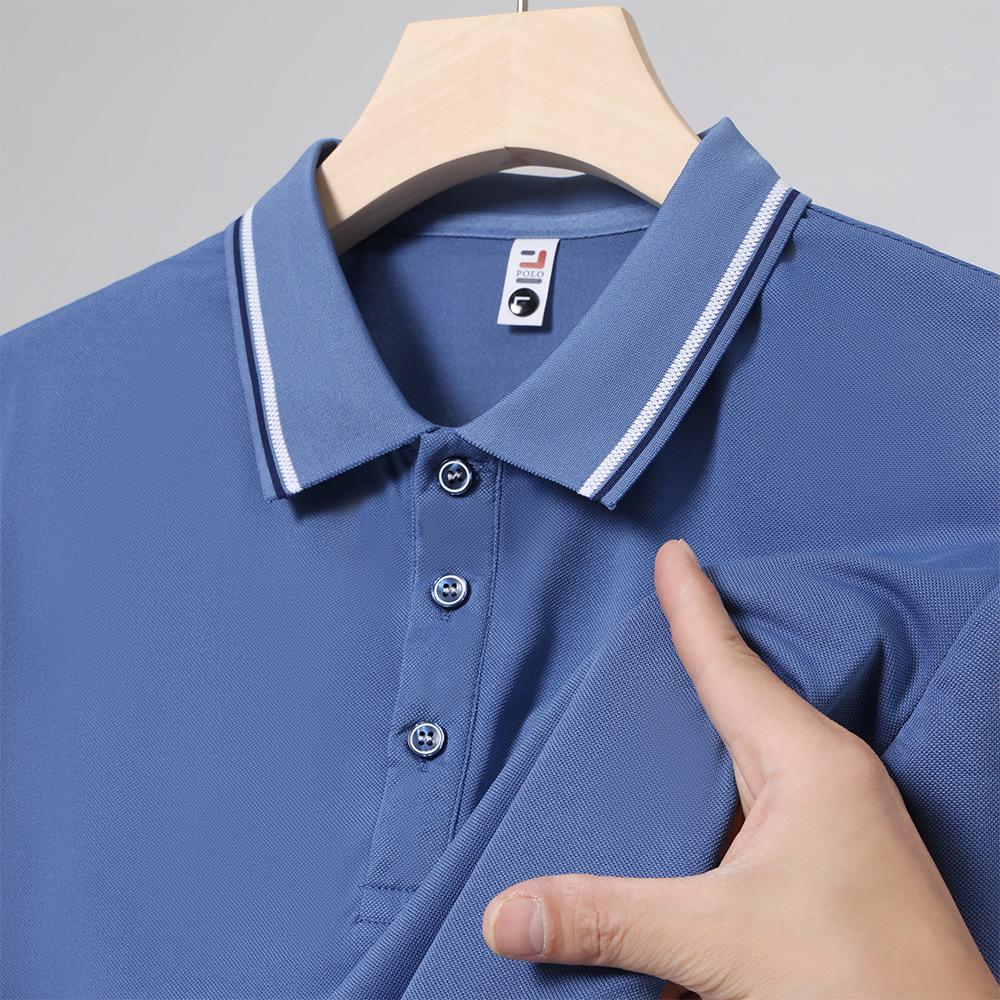 Customizable Breathable Polo Shirt with Logo, Short Sleeve, Sweat-Wicking, Perfect for Corporate or Group Culture Events.