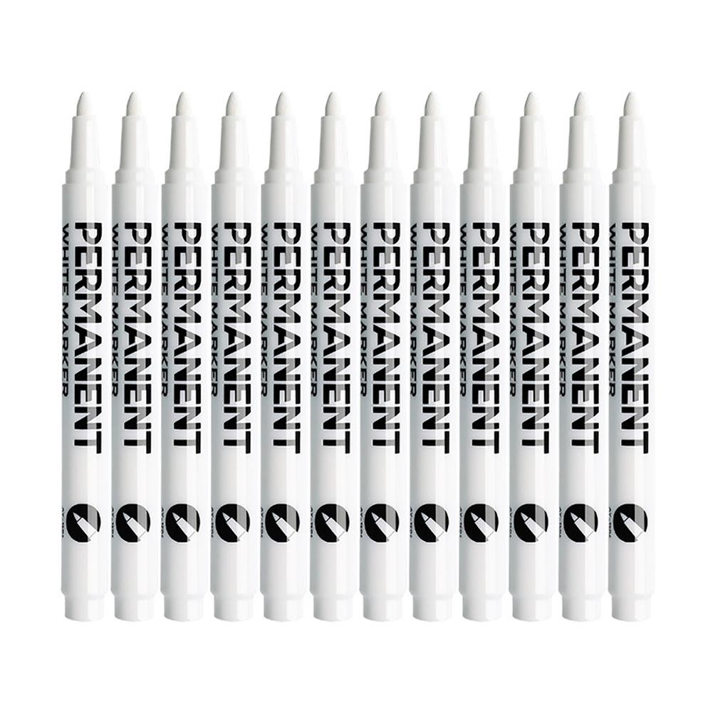 Biele Čierne Červené Fixky 1.0mm Olejové Vodotesné Farby na Vlnu Plátno Pneumatika Sklo Kameň Kov DIY Graffiti Skicovacie Markery Papiernictvo