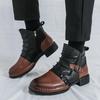 Herren Hohe Chelsea Lederstiefel - Britischer Stil Winter Martin Stiefel in Großen Größen