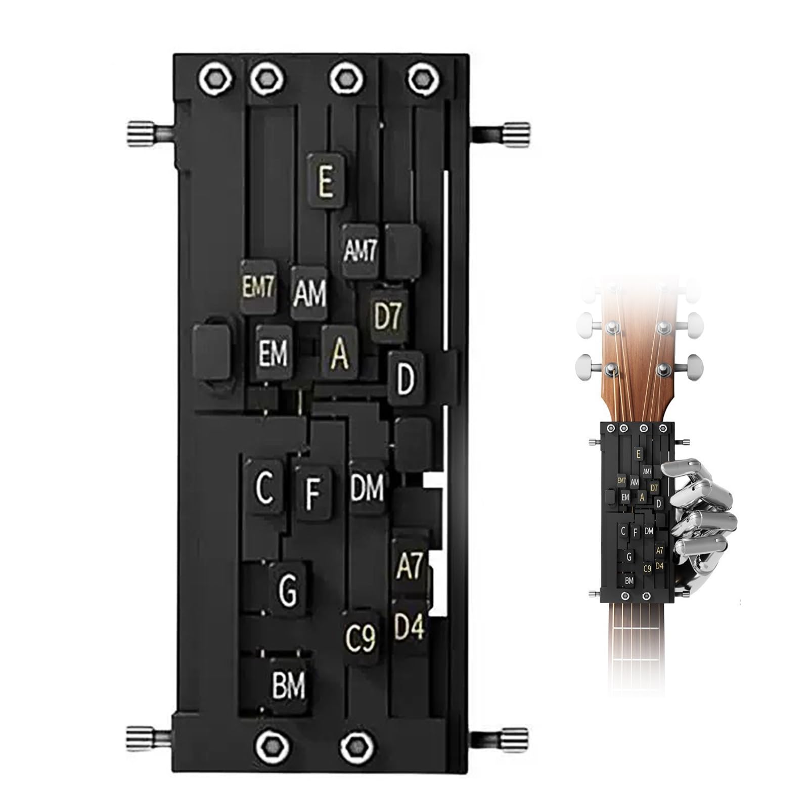 

ADOFUN Гітарний акорд акорд навчання практичне навчання гітарний помічник навчання сім я гітарний помічник для навчання притискач, тренажер, помічник, система, інструмент, для початківців,