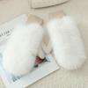Women's Winter Warm Faux Fox Fur Gloves from Russia