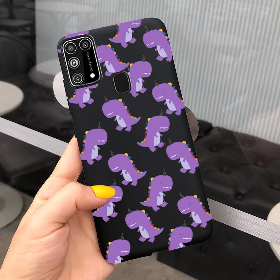 Silikonový kryt Pro Samsung M31 M 31 Obal Čerstvá květina Pírko Nárazuvzdorný kryt telefonu Pro Samsung Galaxy M31s M31 s M315 M317 Etui