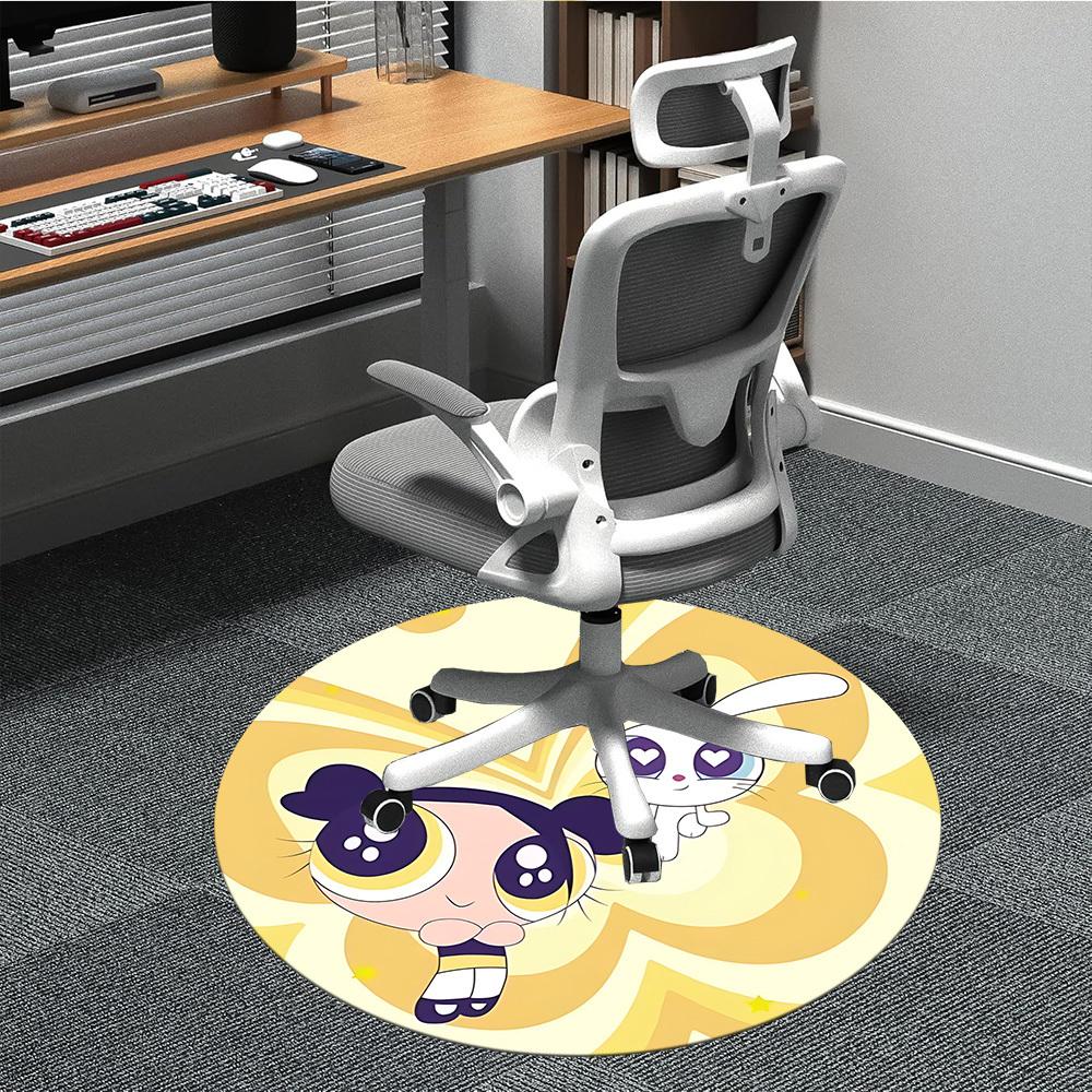 1pc Powerpuff Girls Office Round Area Rug, Under Office Chairs Bedroom Living Room Home Decor  A1022146