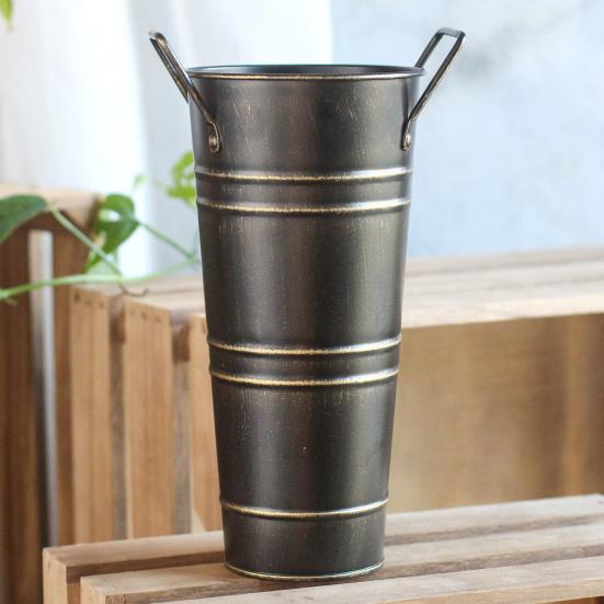 Decorative Umbrella Stand Retro Style Iron Art Flower Bucket Multipurpose Indoor Umbrellas
