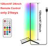 Nordic 120cm Dimmable Standing LED Bar Light Corner Tuya Smart Floor Lamp for Bedroom RGB Mood Lighting Gaming Living Room Decor