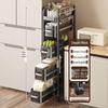 Schmaler mehrschichtiger ausziehbarer Küchen-Aufbewahrungswagen