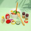 Play House Simulation Fruit Vegetable Set Wooden Pretend Kitchen Salad Cooking Toy  Dollhouse