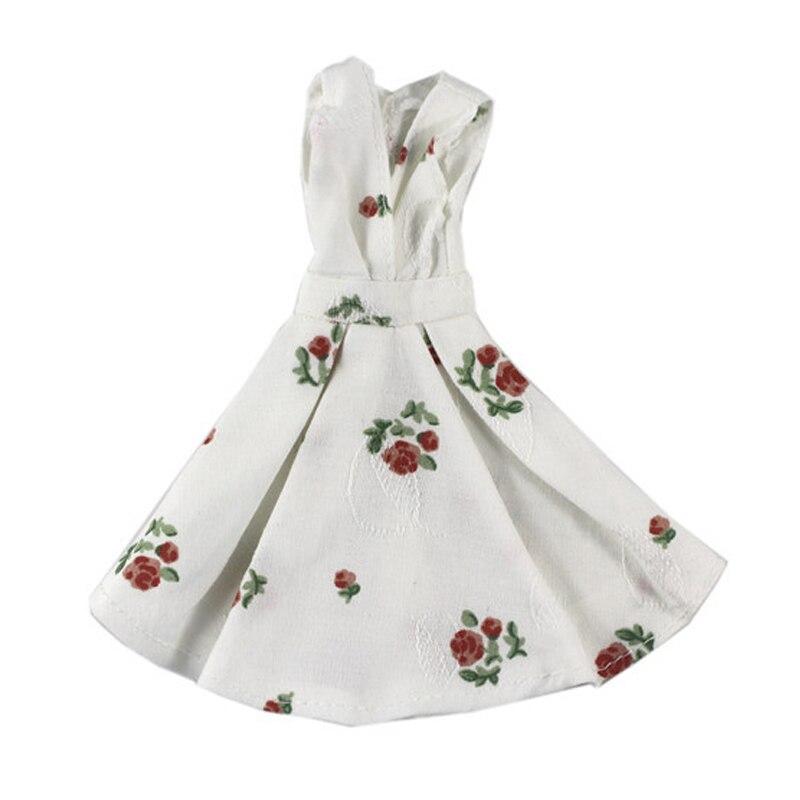 

Белое модное платье для куклы Барби, цветочные наряды для 11,5-дюймовых BJD кукол, одежда для кукол Барби, аксессуары, детские игрушки белый/красный