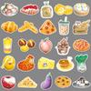 50 Pictures of 3D Food Personality Doodle Cartoon Cute Guka DIY Mobile Phone Case Suitcase Stickers Waterproof