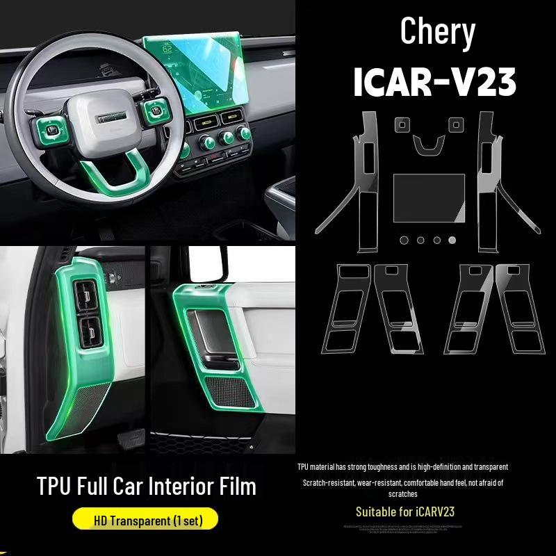 Chery iCAR V23 Gear Shift Film: Center Console & Navigation Screen Protector