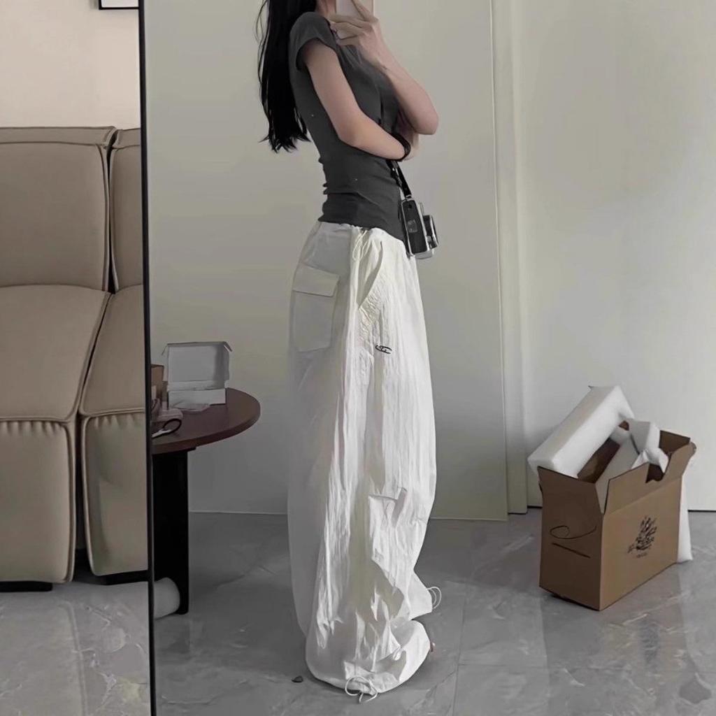 2025 Herbst Damen High-Waist Schnelltrocknende Cargohose | Lockerer, strukturierter Wide-Leg-Stil für einen lässigen Look