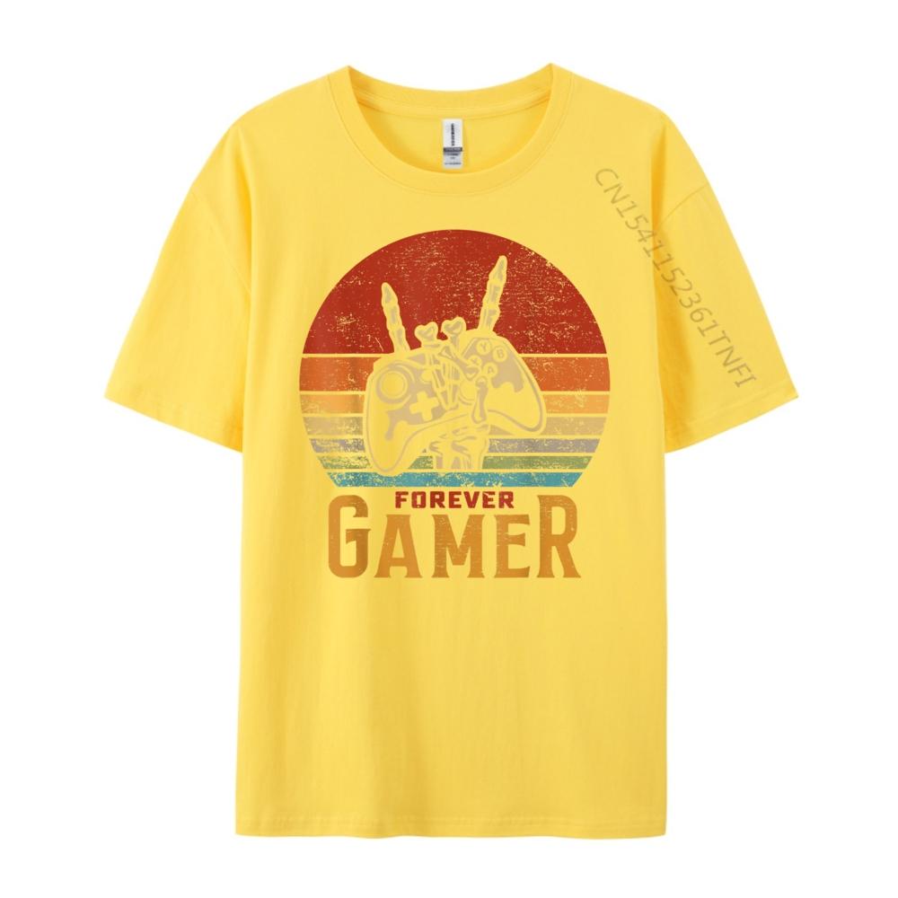 Funny Forever Gamer Gaming Lover Graphic Shirts Short Sleeve TShirt Men