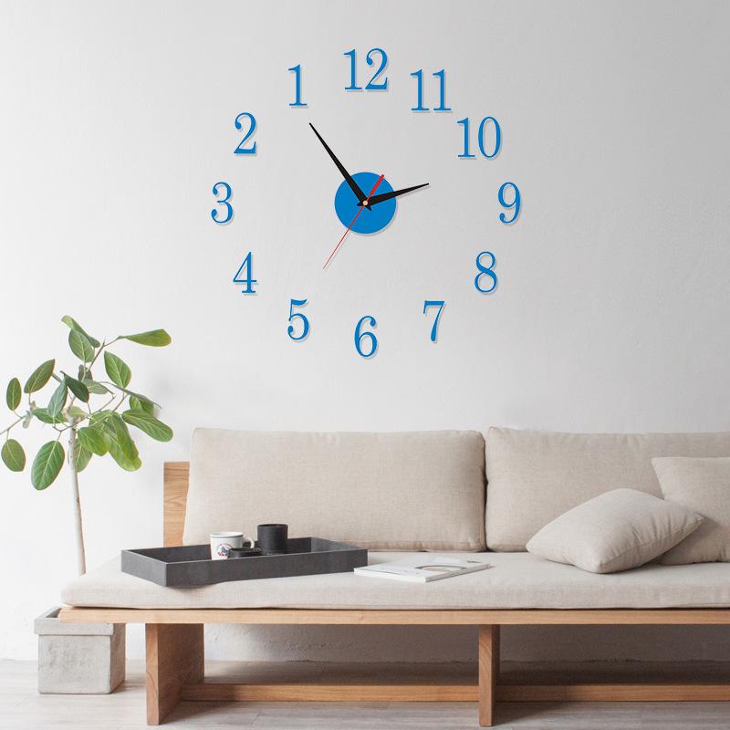 3D Acryl Kreative Uhr Spiegel Wandaufkleber Uhr DIY Großformatige Spiegel Wanduhr