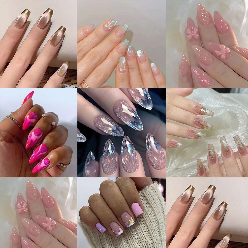 

Квіти Fake Nials Французька преса на нігтях Манікюр Кінчики нігтів DIY W1586