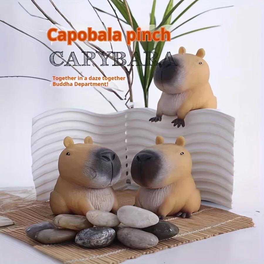 Cute Capybara Porpoise Squeeze Toy Quick Rebound Durable TPR Material Fun Stress Relief Animal Design for Relaxation and Play