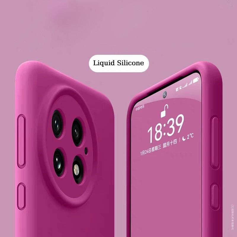 Originale Flüssigsilikon-Handyhülle für OnePlus 13 12 Ace5 Pro 13R 1+13 Stoßfeste Schutzhülle mit Futter aus Flanell Weiche Schale