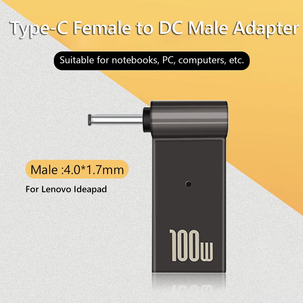 PD 100W PC Power Charger Supply Adapter Connector Female Type-C To DC Male Jack Plug Converter For Dell/HP/ASUS Laptops