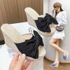 Fashion Shoes Slippers Casual On A Wedge Flower Summer Clogs Woman Low Pantofle Platform Slides Luxury Beach 2024 Floral Fashion Rome PU