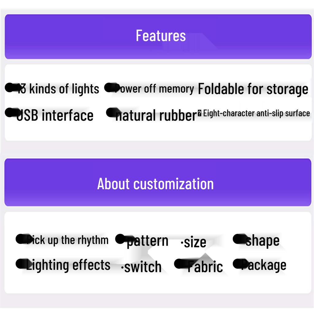 RGB Glowing Cartoon Gaming Mouse Pad - Thick, Non-Slip LED Desk Mat