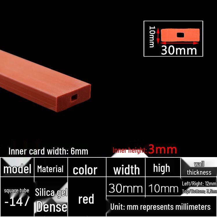 High-Temperature Resistant Silicone Square Tubing: Durable, Customizable, Aging-Resistant Rubber Sheath and Hollow Sealing Strip.