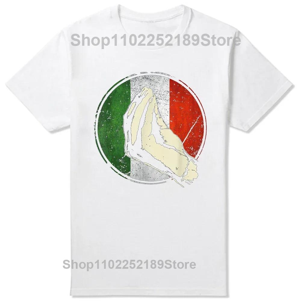 Funny Italy Flag T Shirts Summer Graphic Cotton Streetwear Short Sleeve Heart Italian Flag Birthday Gifts T-shirt Mens Clothes