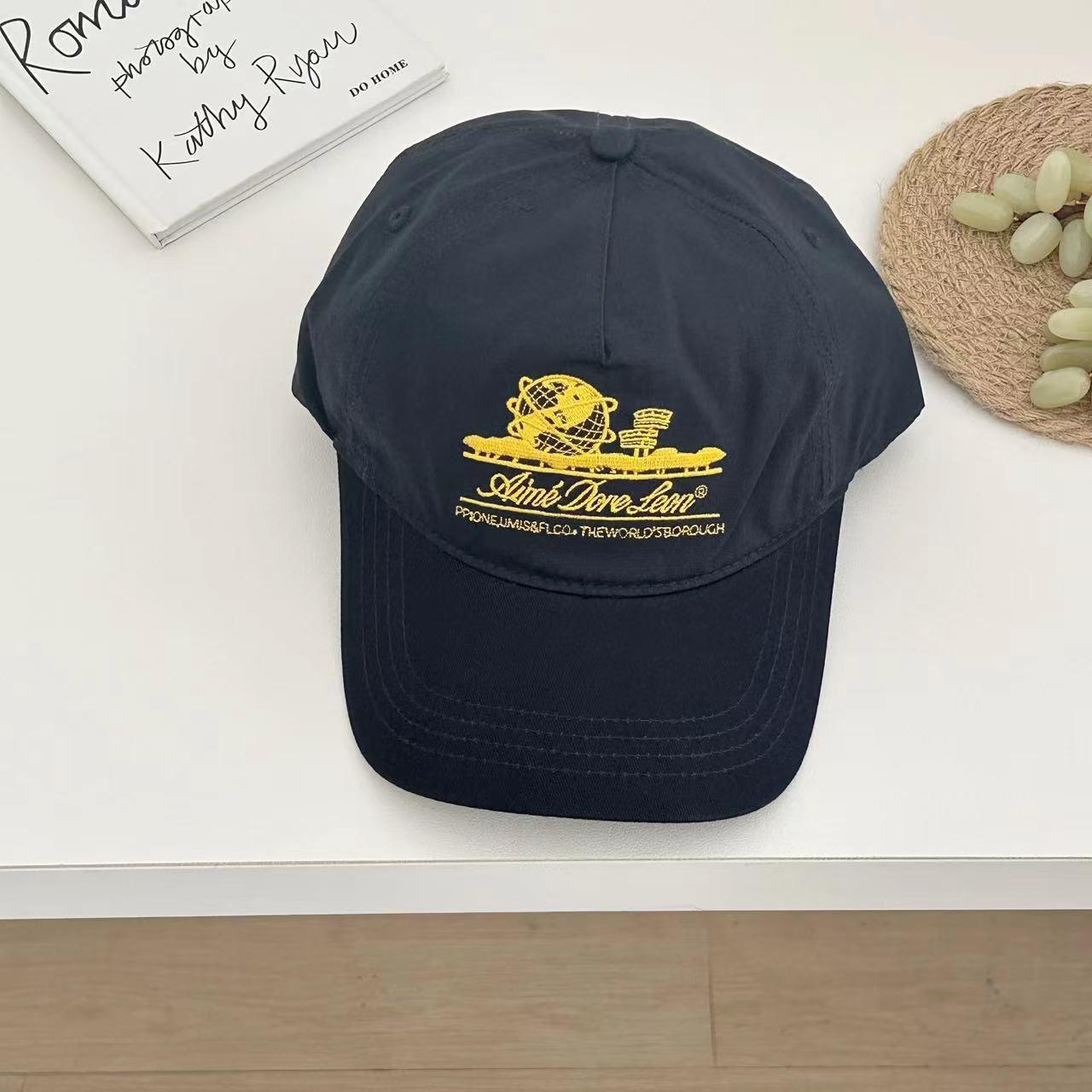 

«Бейсболка в стиле ретро с зеленым утконосом, регулируемые широкие поля, вышитая, унисекс» M (56-58cm) темно-синий