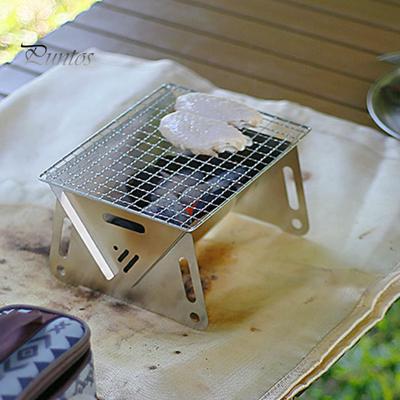 Griglia da campeggio pieghevole per esterni Griglia da campeggio portatile resistente alla corrosione, design cavo ad alta stabilità, antiruggine, griglia per barbecue