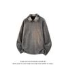 Men's Trendy Knit Polo Collar Plaid Patchwork Hoodie - Retro Style, Long Sleeve, Plus Size