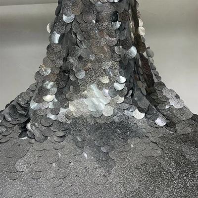 1 Yard Dense Mesh Packaging Fabric 3mm Shiny Reflective Stage Clothing Sequin Wedding Decoration Background Dress Diy Sewing