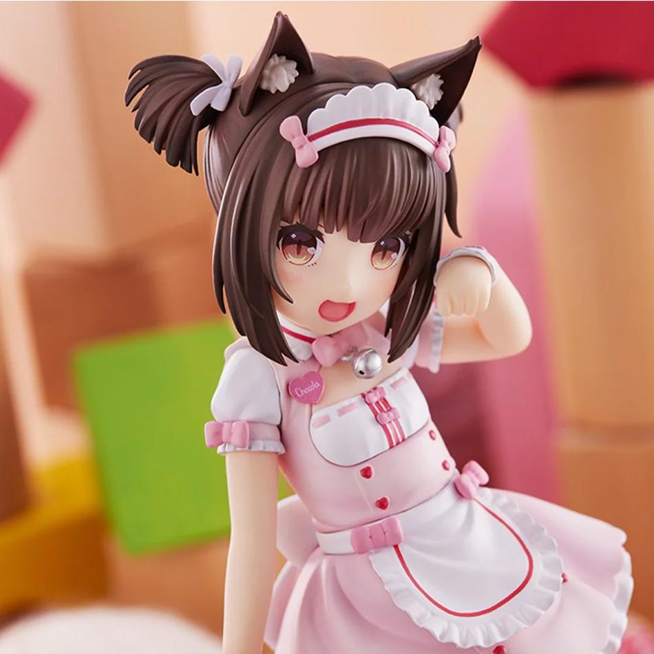 18cm NEKOPARA Anime Figure Kawaii Girl Chocola Action Figure Cute Maid Vanilla Figurine PVC Collection Model Doll Toys Gifts