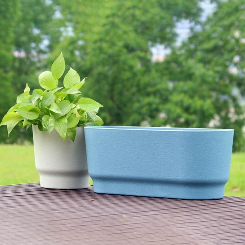 Flower Plant Pot Wall Mounted Planter Outdoor Flowerpot Basket for Balcony Fence X3UC