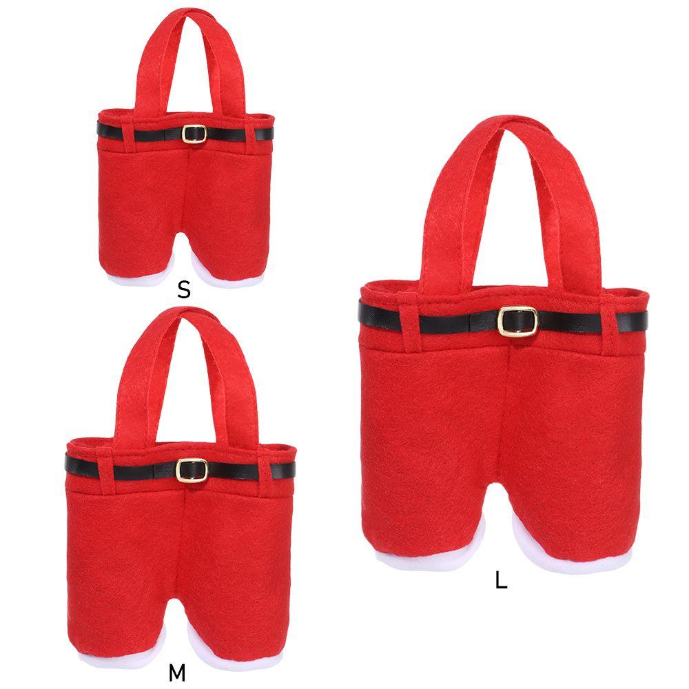 Merry Christmas Suspender Trousers Candy Bag Xmas Gift Bags Wine Bottle Holder Santa Claus Pants