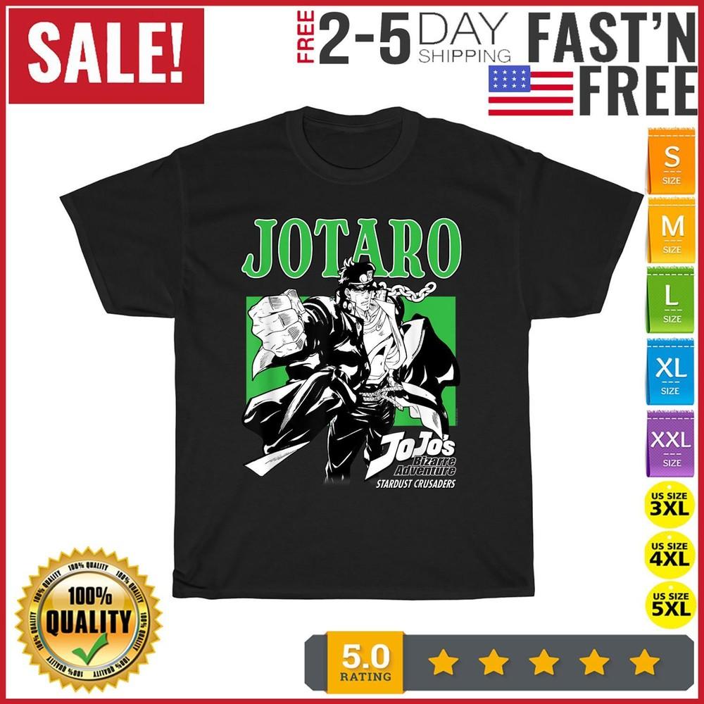 

JoJo s Bizarre Adventure Jotaro Graphic Vintage T Shirt Men Women Fashion NEW S