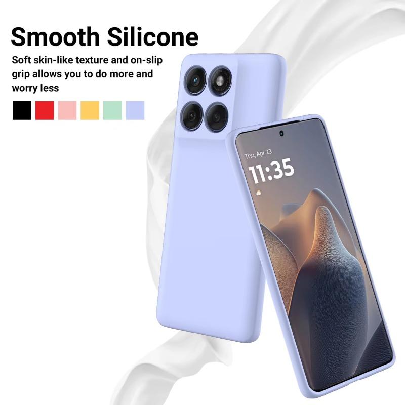 Funda de Silicona Líquida para Motorola Edge 60 Pro a Prueba de Golpes Mate Suave con Cordón para Moto Edge 60 Fusion Stylus Edge 50 Neo