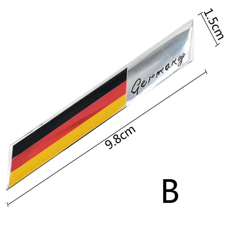 Pegatina Calcomanía Bandera de Alemania 3D para Coche Accesorios Pegatinas para Renault Peugeot Citroen Cruze Chevrolet Ford Focus VW Golf Benz BMW ab2