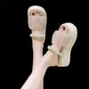 Thick-bottomed Cool Slippers for Women To Wear Outside, Summer Fairy Wind Diamonds, High Heels, Fashionable for Small People, and Two Wearers