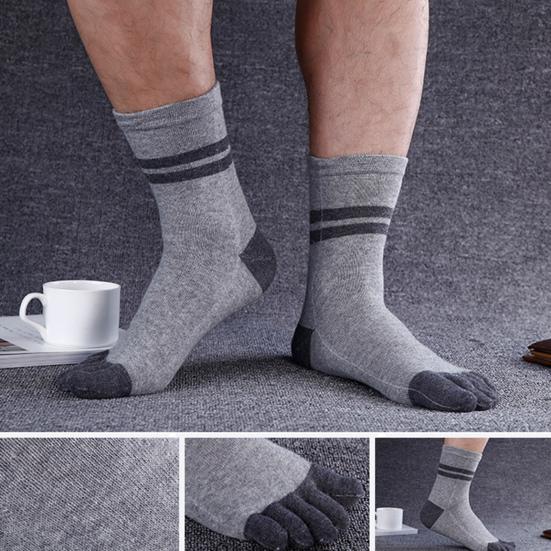 Socks Breathable Thicken Men Sports Running Five Finger Toe Socks for Home