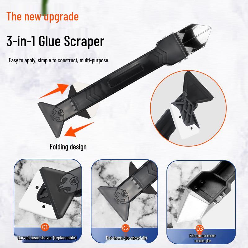 5-in-1 Caulking Tool: Glass Glue Gun, Trim & Edge Cleaner, Silicone Grouting Tool, Scraper Board X20